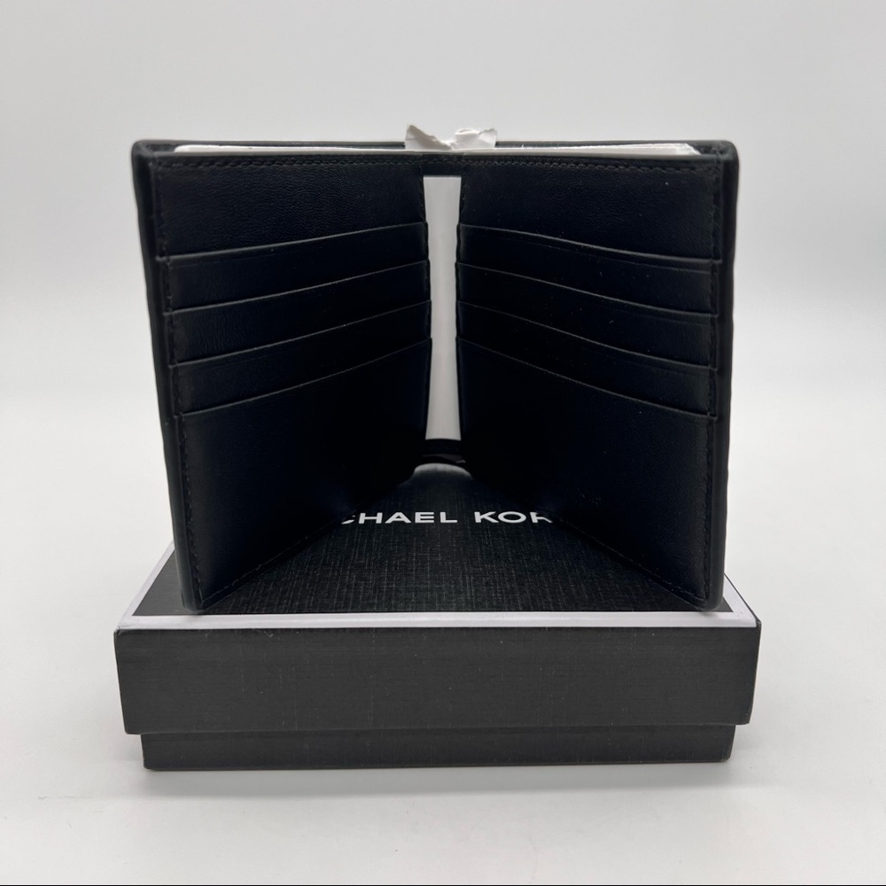 Michael Kors Greyson Logo Embossed Leather Billfold Men's Wallet - Picture 10 of 11